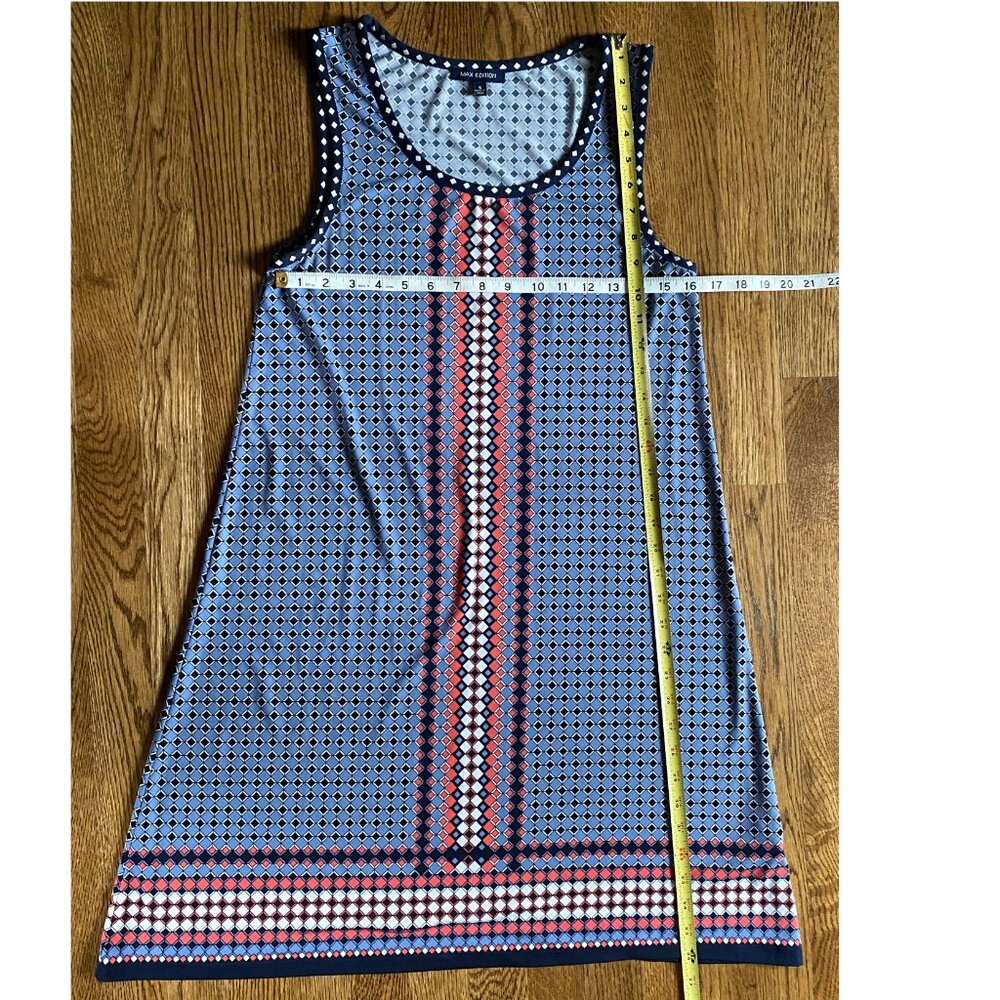 MAX EDITION Geometric Pattern Float Dress Size Sm… - image 10